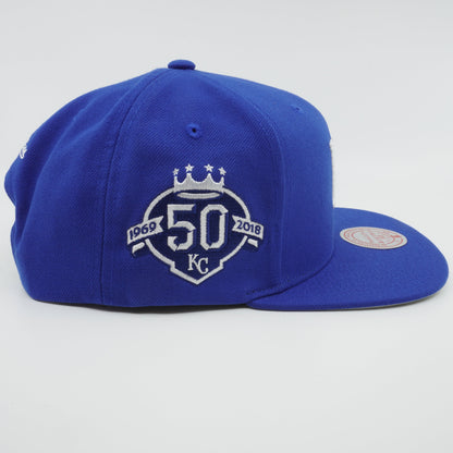 Mitchell & Ness Men's MLB Back To Basics Snapback Royals Snapback Caps