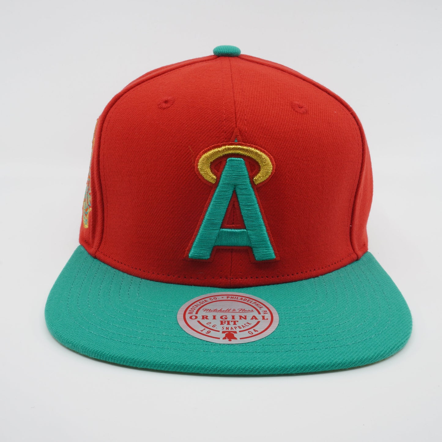 Men's Mitchell & Ness MLB Mistletoe Snapback Coop Angels - Red