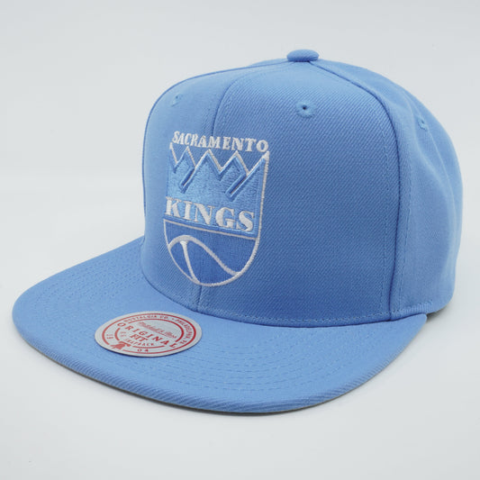 Men's Mitchell & Ness NBA Back To Basics Snapback Hwc Kings - Light Blue