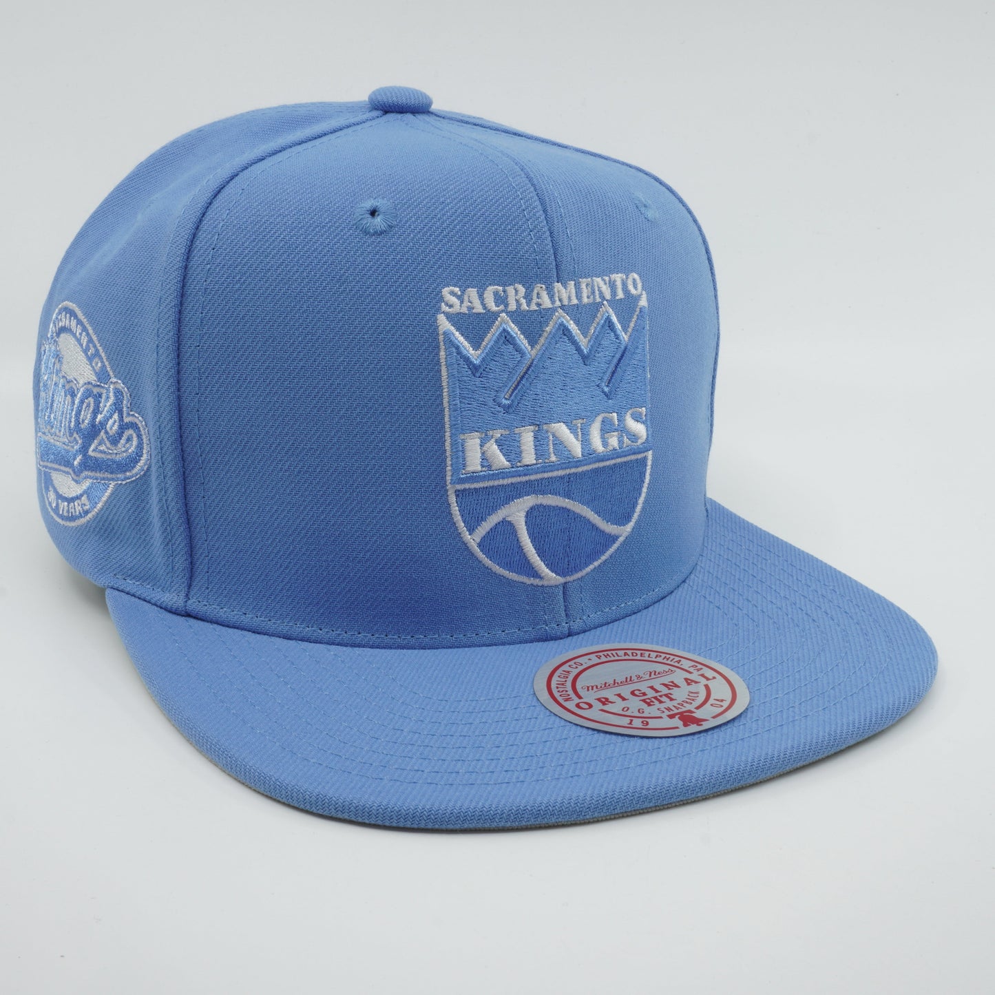 Men's Mitchell & Ness NBA Back To Basics Snapback Hwc Kings - Light Blue