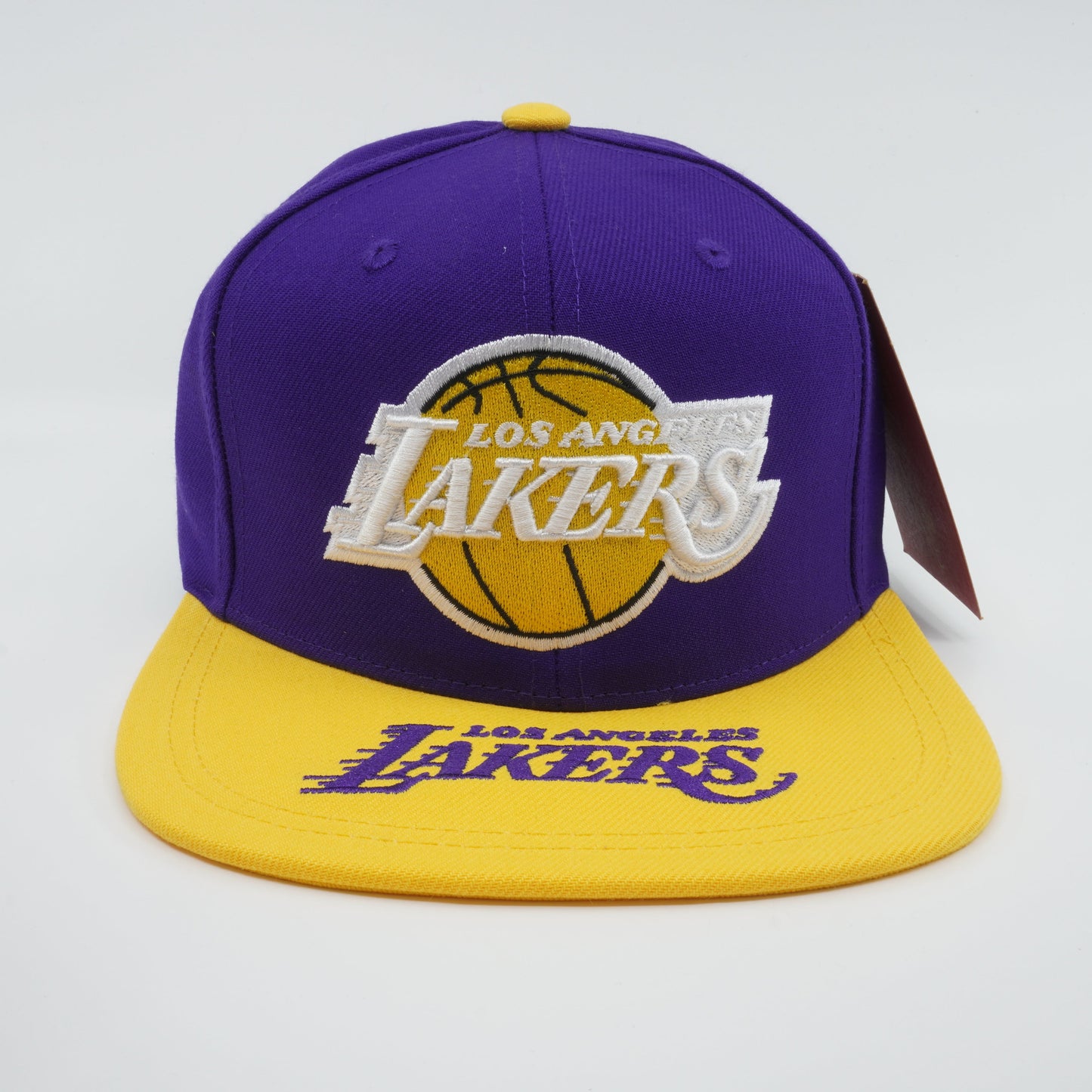 Men's Mitchell & Ness NBA Logo Bill Snapback Lakers - Purple-Yellow