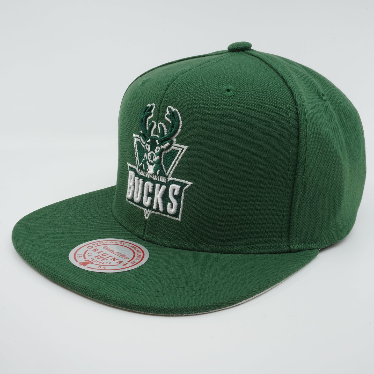 Men's Mitchell & Ness NBA Back To Basics Snapback Hwc Bucks - Green