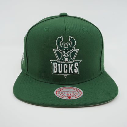 Mitchell & Ness Men's NBA Back To Basics Snapback Hwc Bucks Snapback Caps