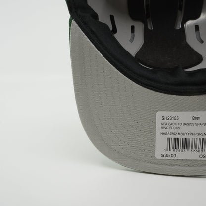 Mitchell & Ness Men's NBA Back To Basics Snapback Hwc Bucks Snapback Caps