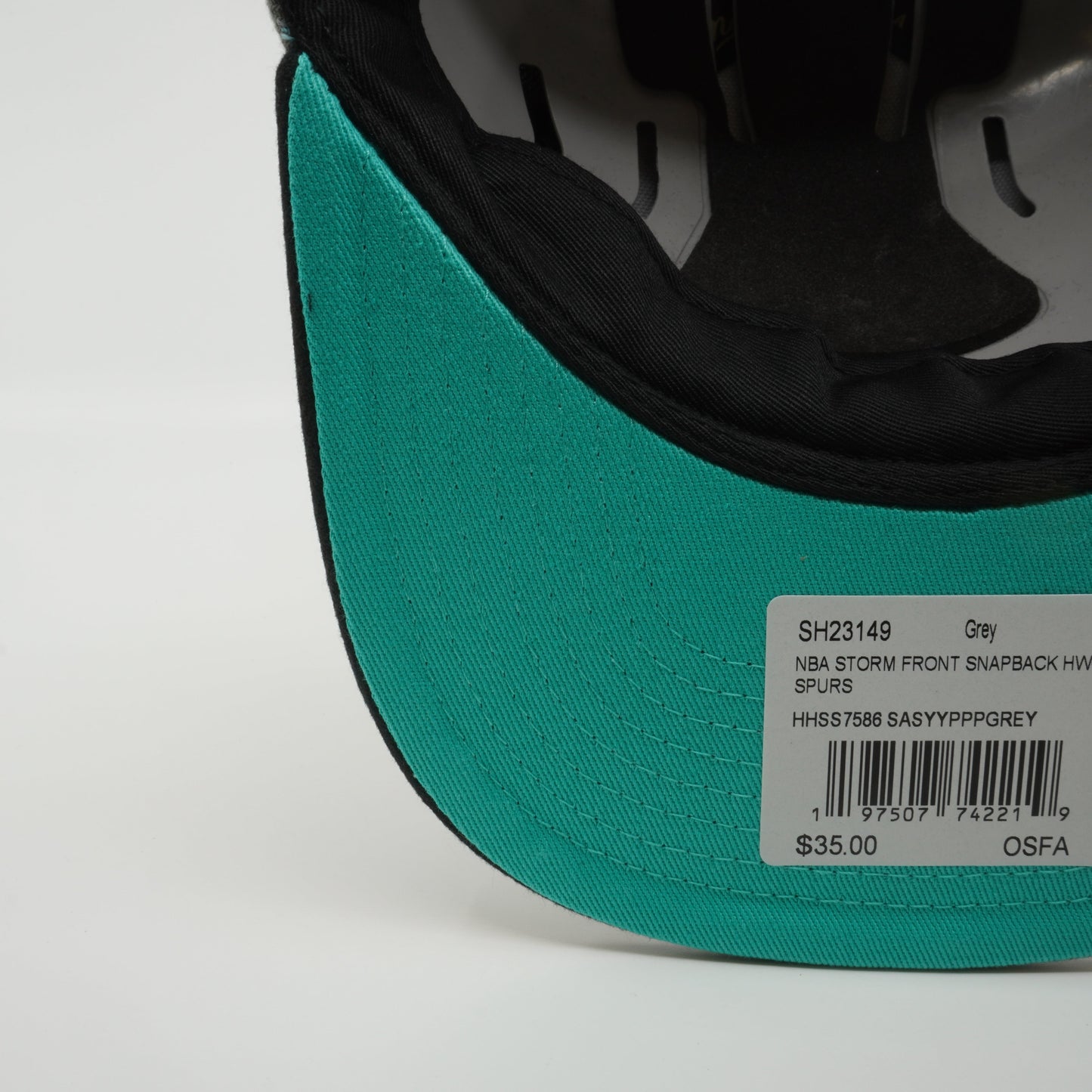 Men's Mitchell & Ness NBA Storm Front Snapback Hwc Spurs - Grey