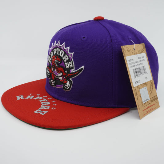 Men's Mitchell & Ness NBA Logo Bill Snapback Hwc Raptors - Purple-Red