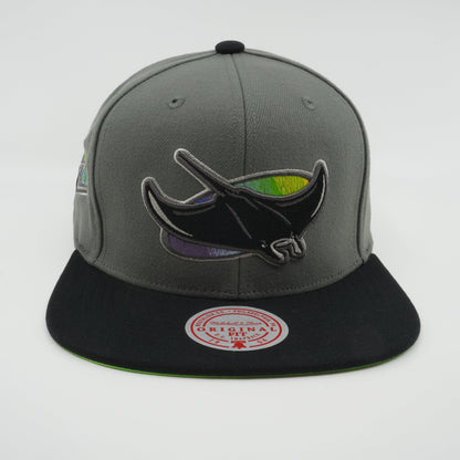 Mitchell & Ness Men's MLB Storm Front Snapback Coop Rays Snapback Caps