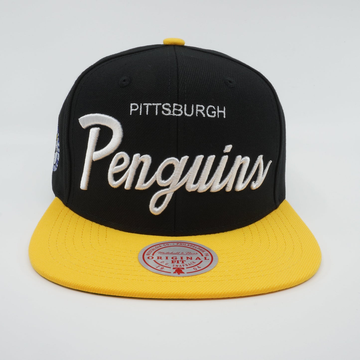 Men's Mitchell & Ness Nhl Vintage Script Snapback Penguins - Black