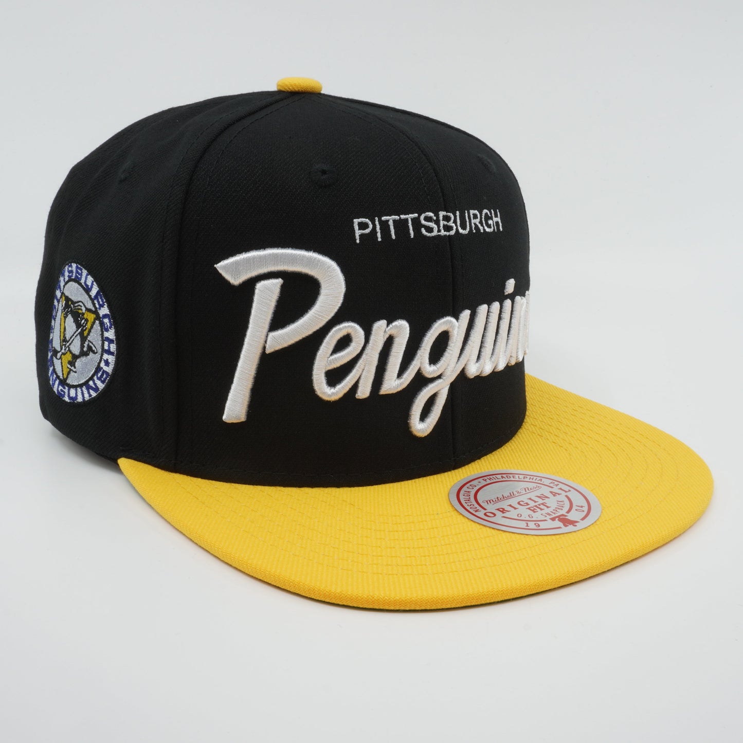 Men's Mitchell & Ness Nhl Vintage Script Snapback Penguins - Black