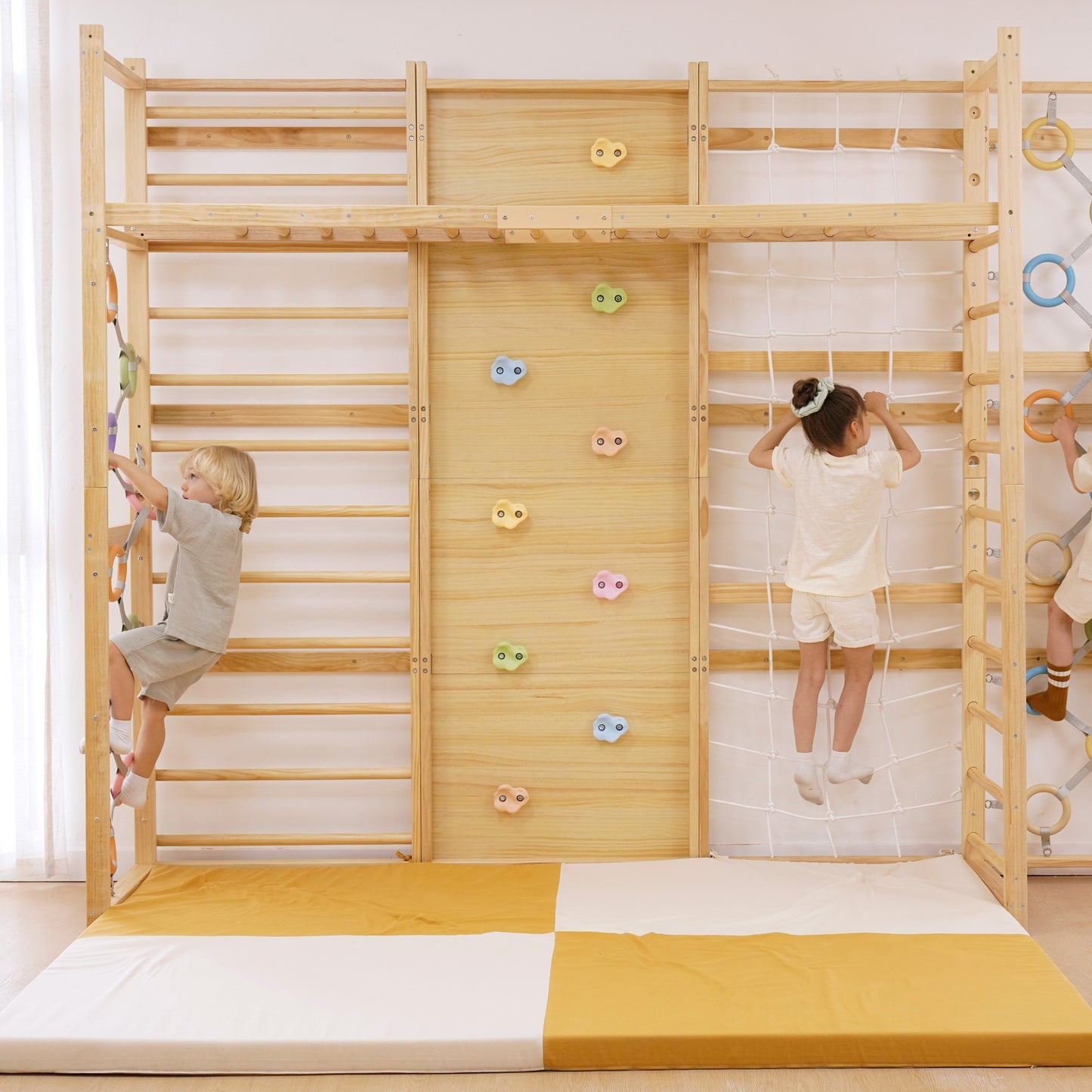 Monkey Bar Attachment – For 79 Inch Walnut Swedish Ladder