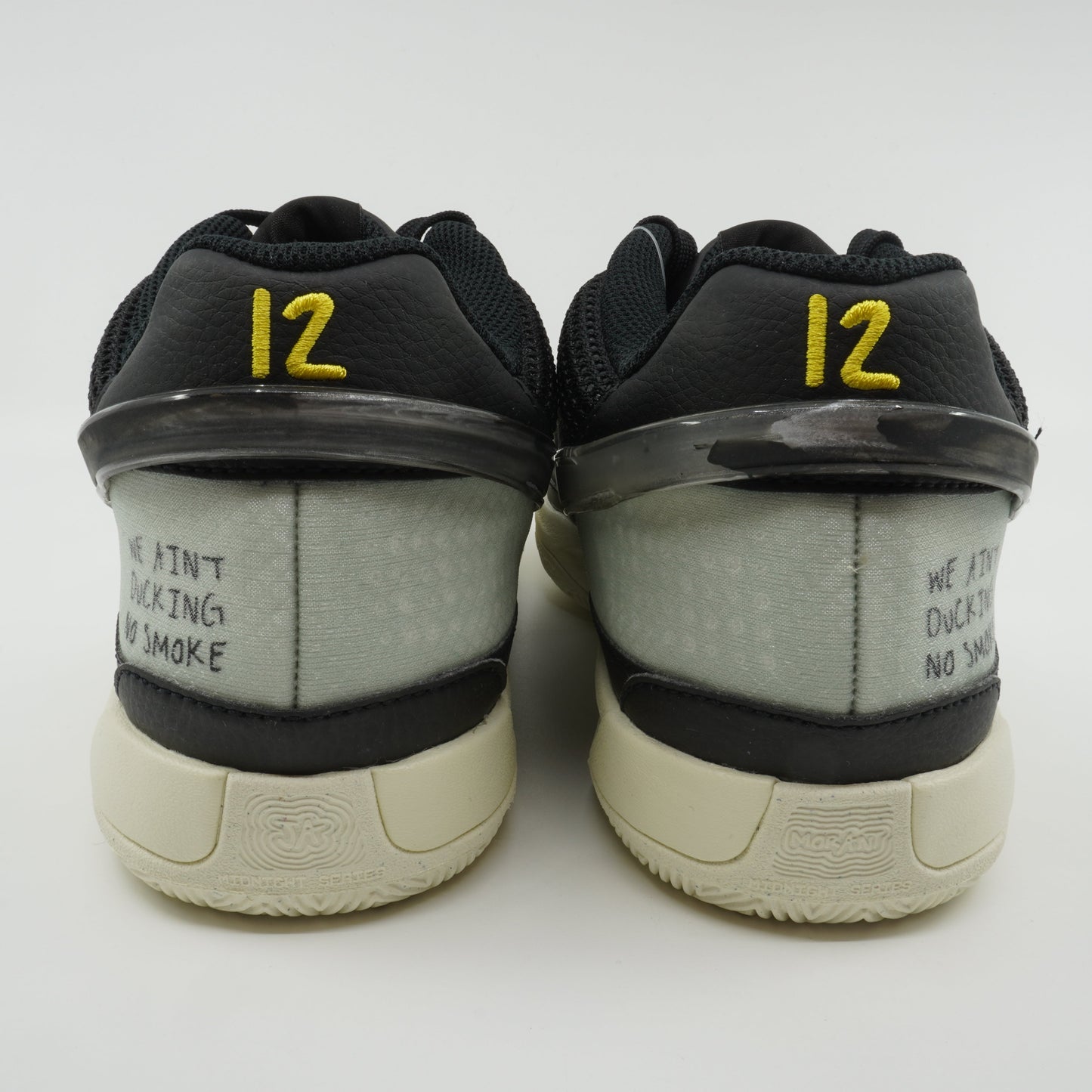 Nike Men's Ja 1 "Fly" - Black/Light Silver-Coconut Milk "We Ain'T Ducking No Smoke" Sneakers