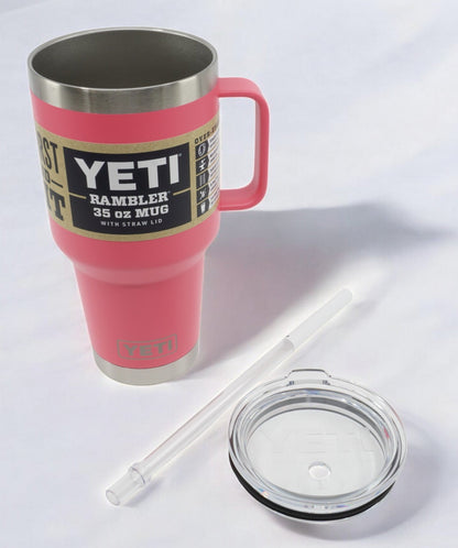 Yeti Rambler 35Oz Straw Mug With Straw Lid