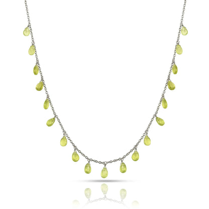Dainty Layered Peridot Necklace