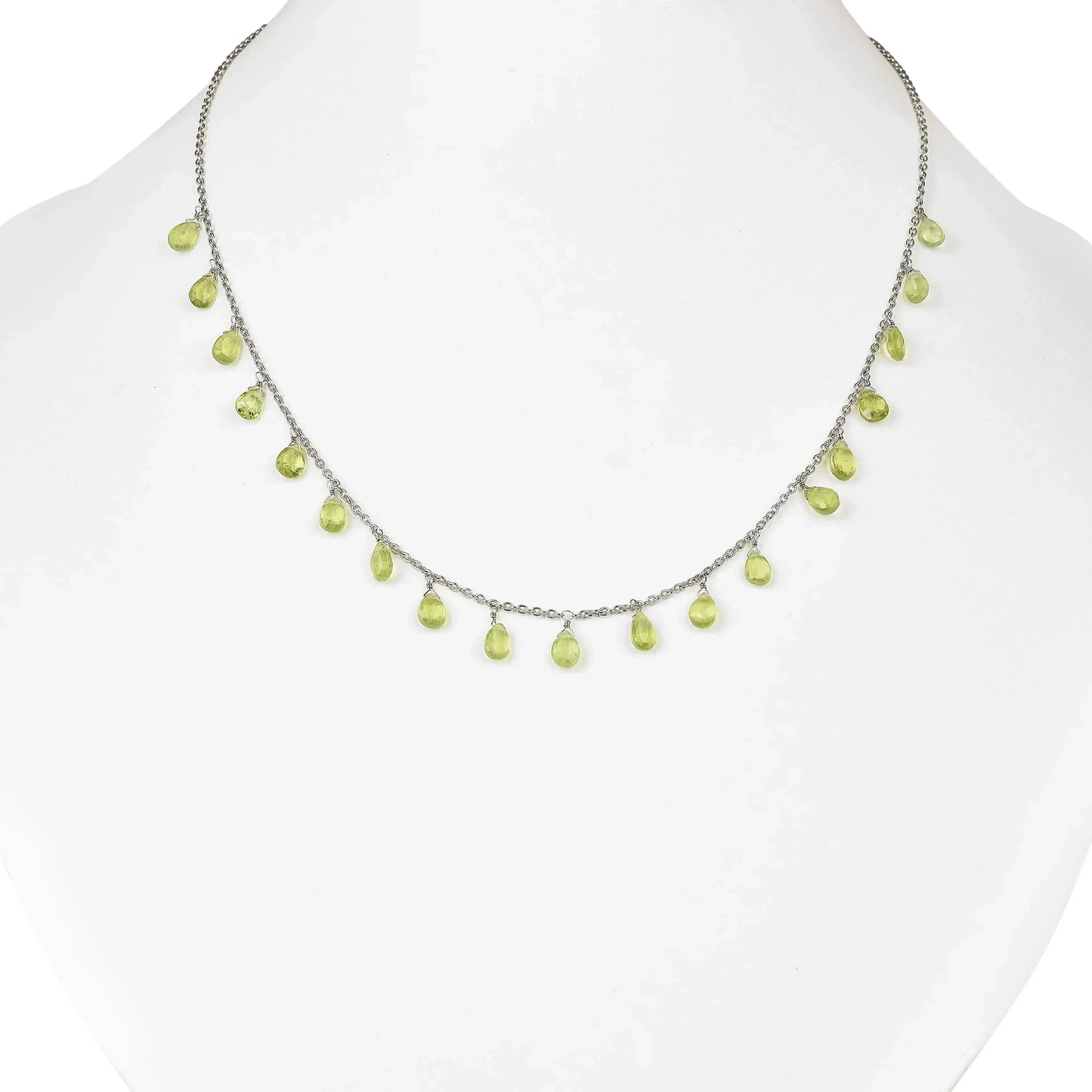 Dainty Layered Peridot Necklace