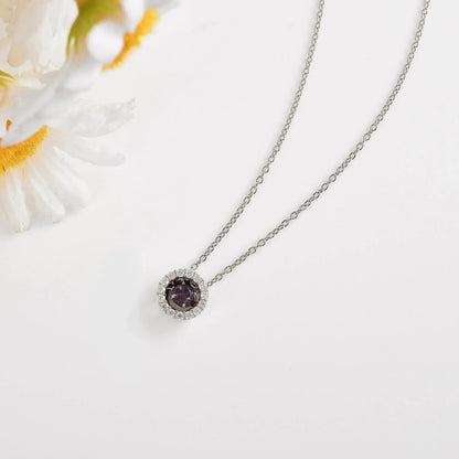 Created Alexandrite Dancing Stone Necklace