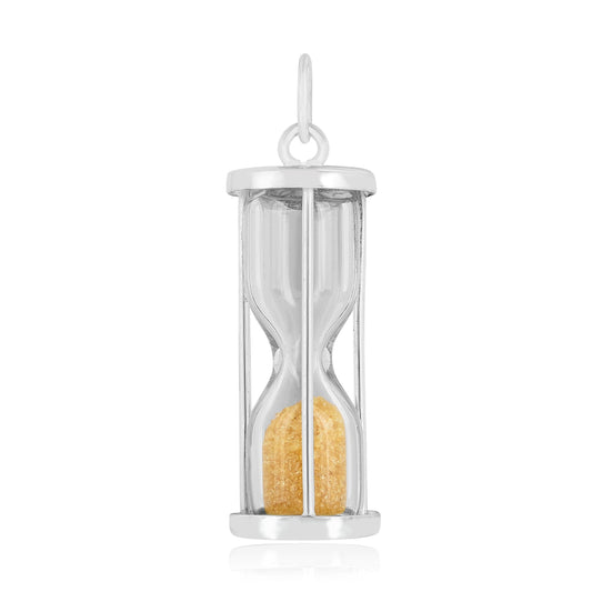 Natural Citrine Hourglass Pendant Necklace