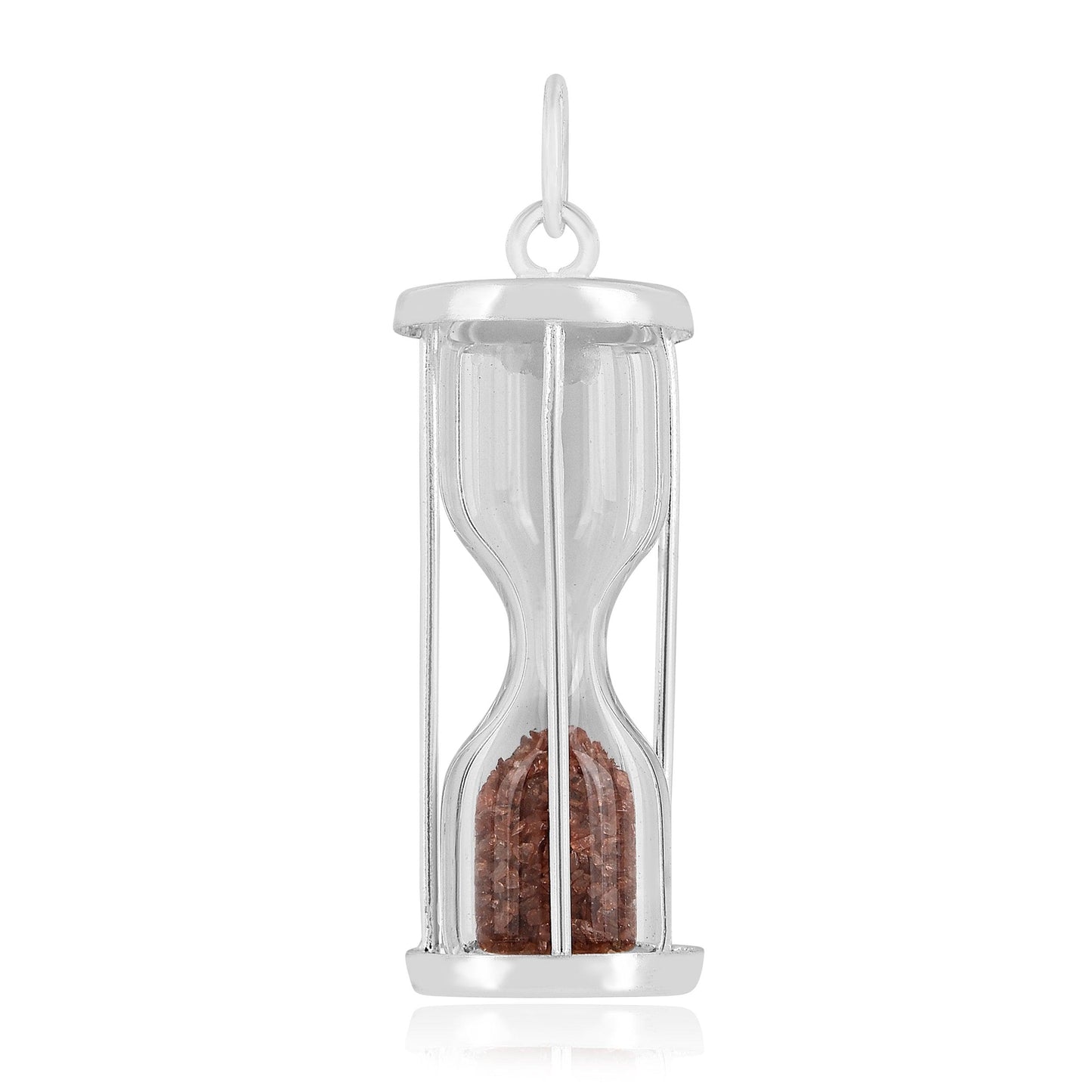 Natural Garnet Hourglass Pendant Necklace