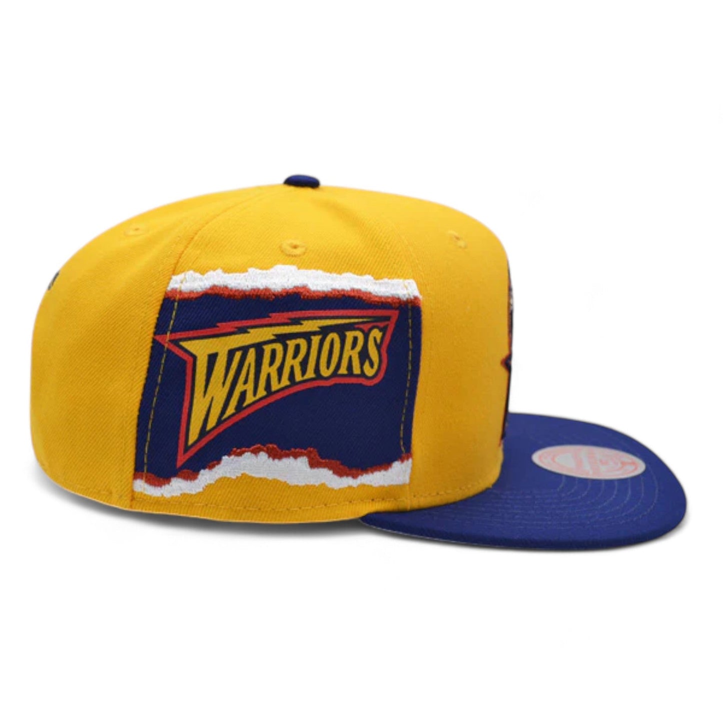 Men's Mitchell & Ness NBA Jumbotron Snapback Hwc Warriors - Yellow-Blue