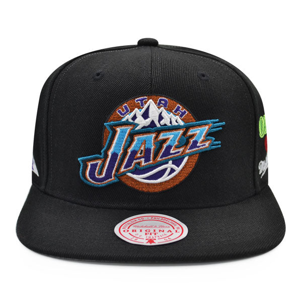 Men's Mitchell & Ness NBA Hyperlocal Snapback Hwc Jazz - Black
