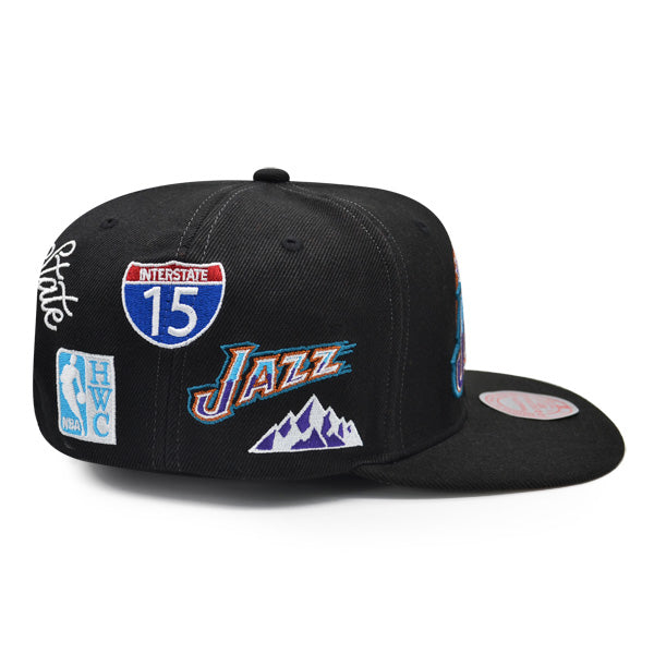Men's Mitchell & Ness NBA Hyperlocal Snapback Hwc Jazz - Black