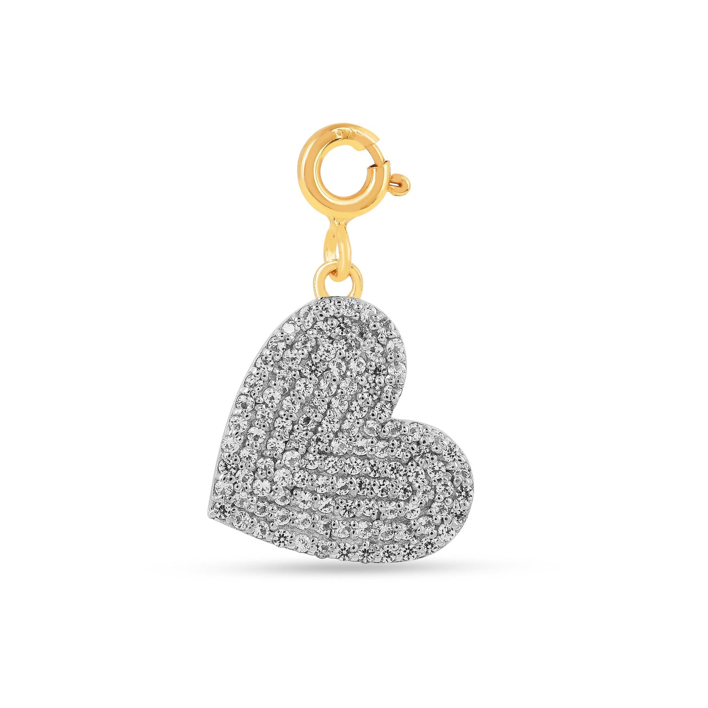 Cluster Heart Charm Pendant Only