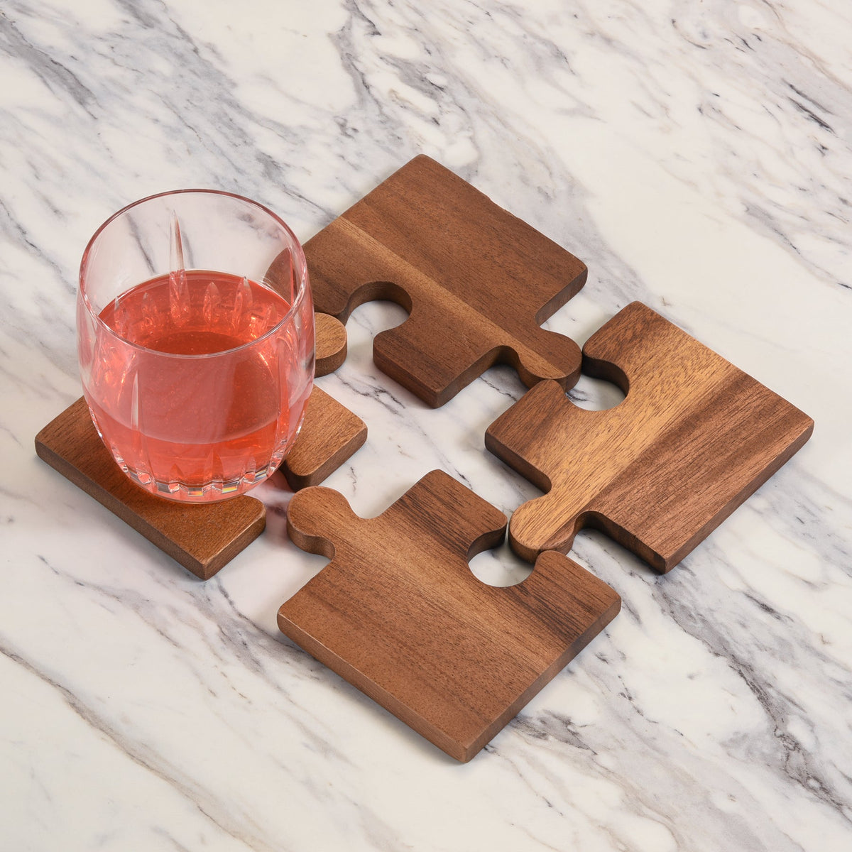 Kalmar Home Puzzle Piece Coasters - Set of 4