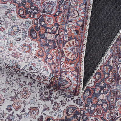 Red Cael Tumble Dry Washable Rug - Clearance