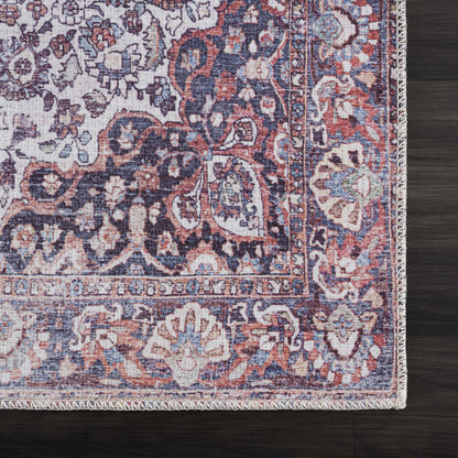 Red Cael Tumble Dry Washable Rug - Clearance