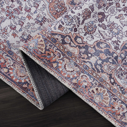 Red Cael Tumble Dry Washable Rug - Clearance