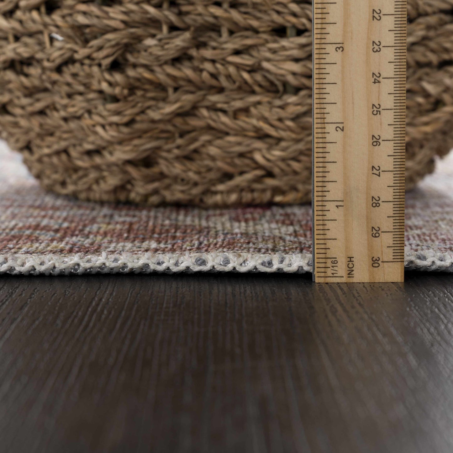 Rust Mair Traditional Washable Area Rug - Clearance