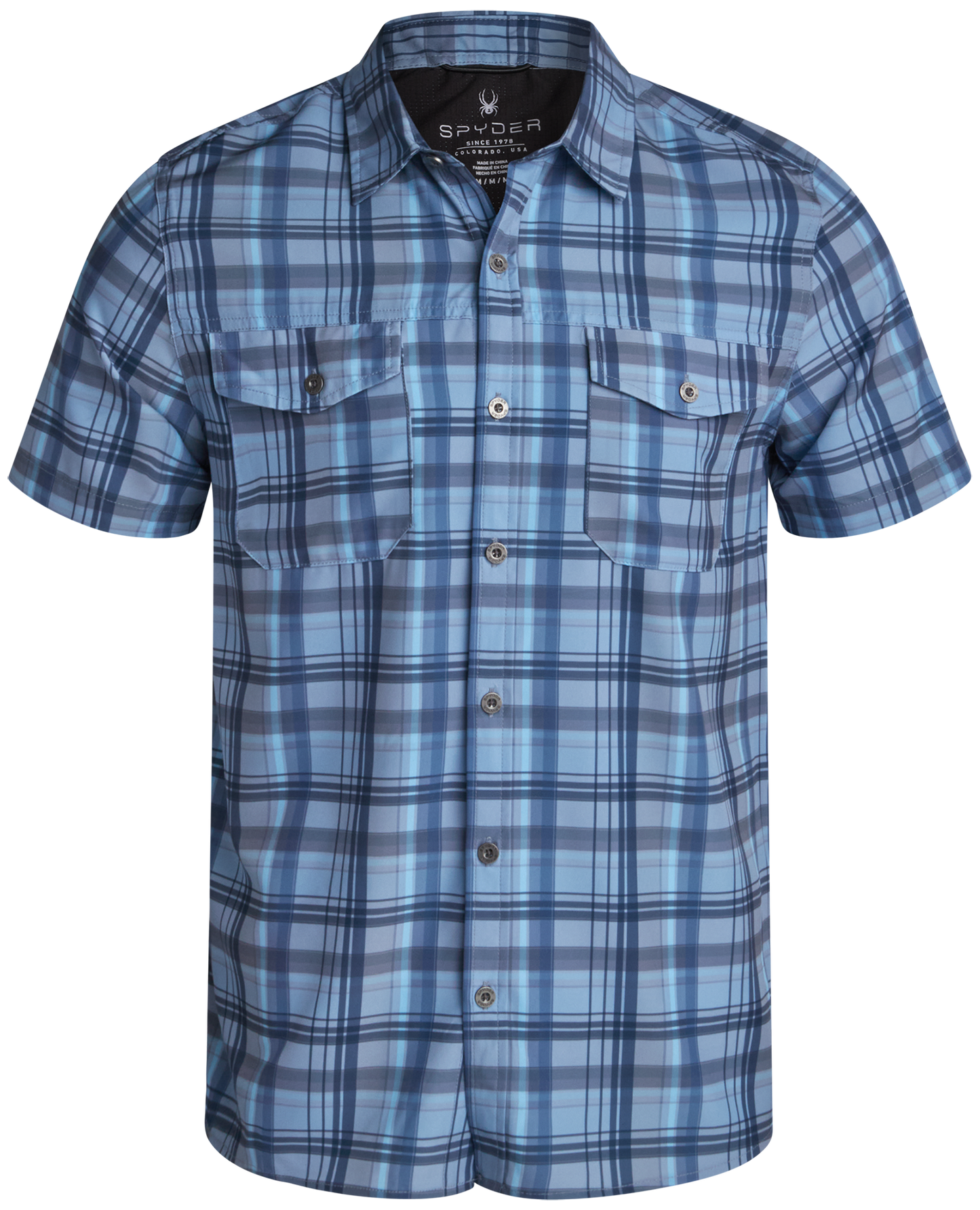Men's Seaside Collared Shirt- Dusty Blue