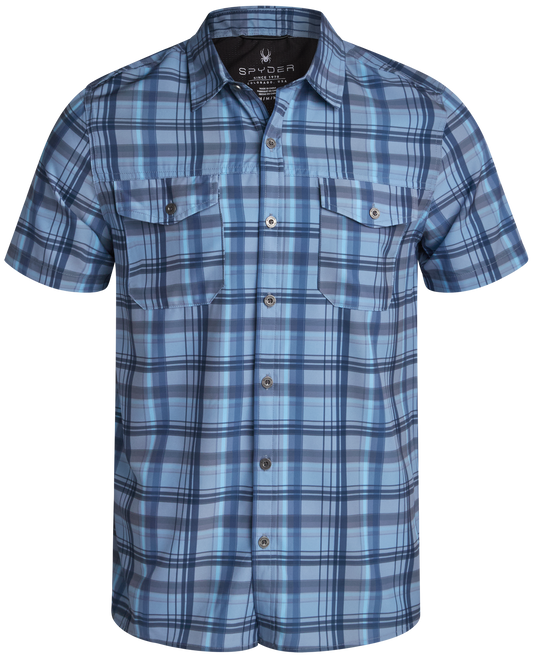 Men's Seaside Collared Shirt- Dusty Blue
