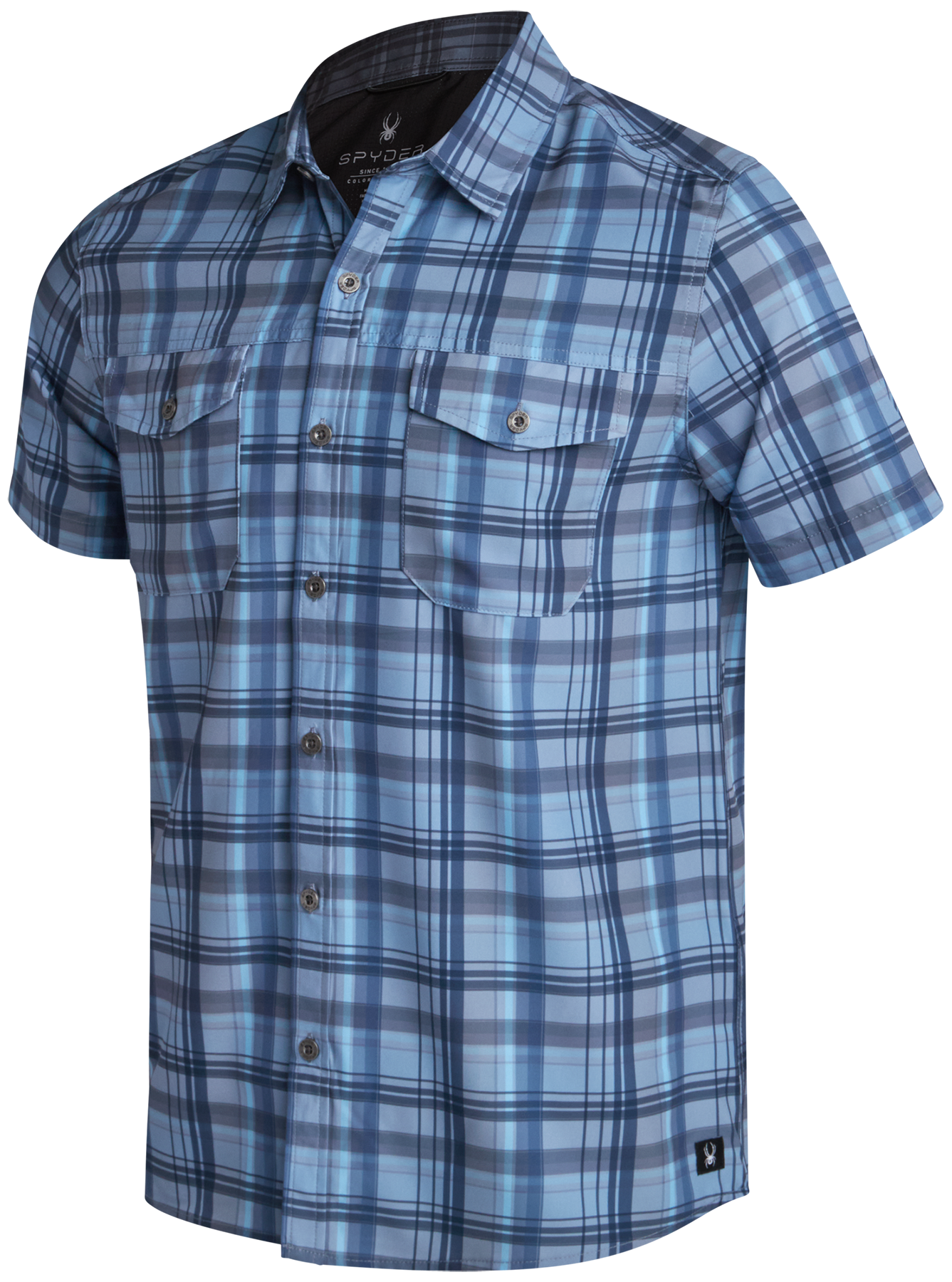 Men's Seaside Collared Shirt- Dusty Blue