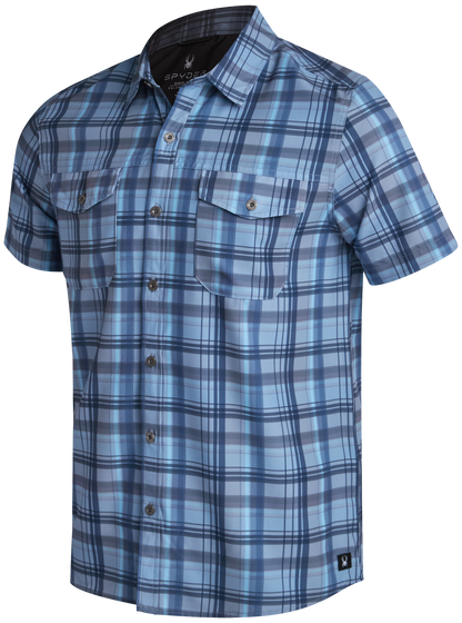 Men's Seaside Collared Shirt- Dusty Blue