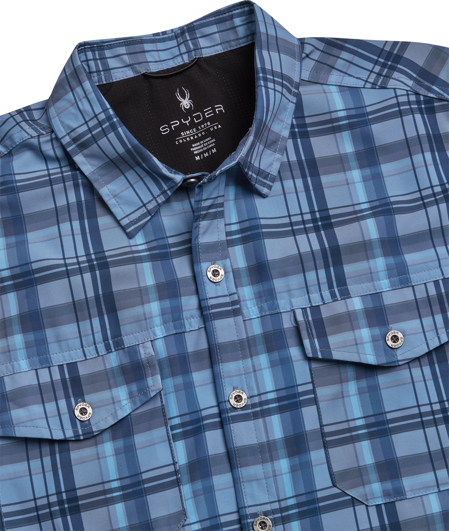 dusty blue men's dress shirt Wrangler Mens George Strait Blue Long Sleeve Button Down Shirt, M
