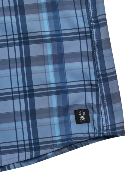 Men's Seaside Collared Shirt- Dusty Blue