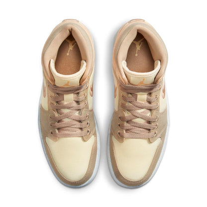Air Jordan Women's Retro 1 Mid Se W 'Canvas Khaki'