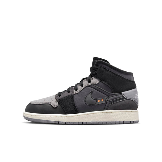 Youth Air Jordan Retro 1 Mid 'Craft Inside Out Black' (Gs)