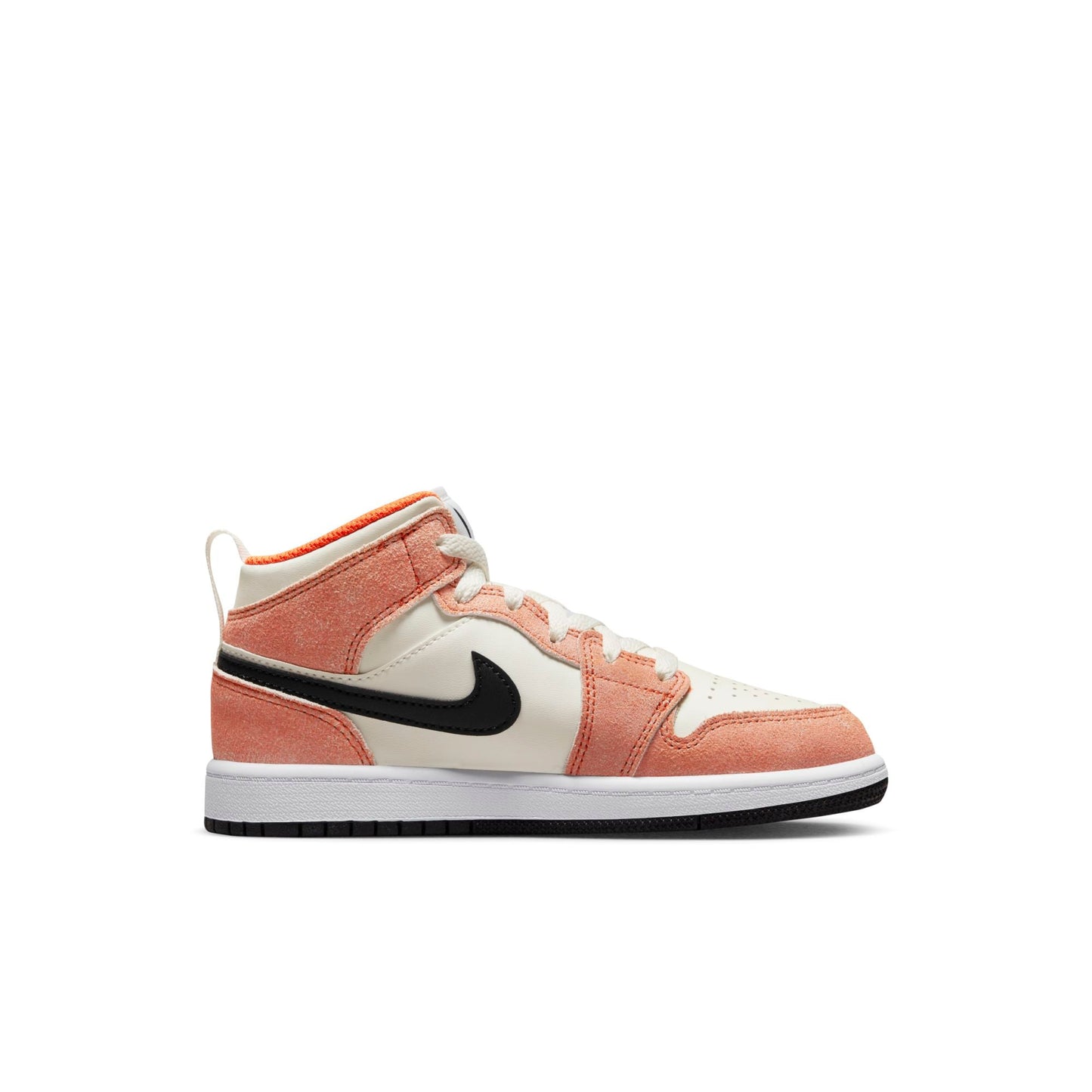 Air Jordan Preschool Retro 1 Mid Se 'Orange Suede Ps' Sneakers