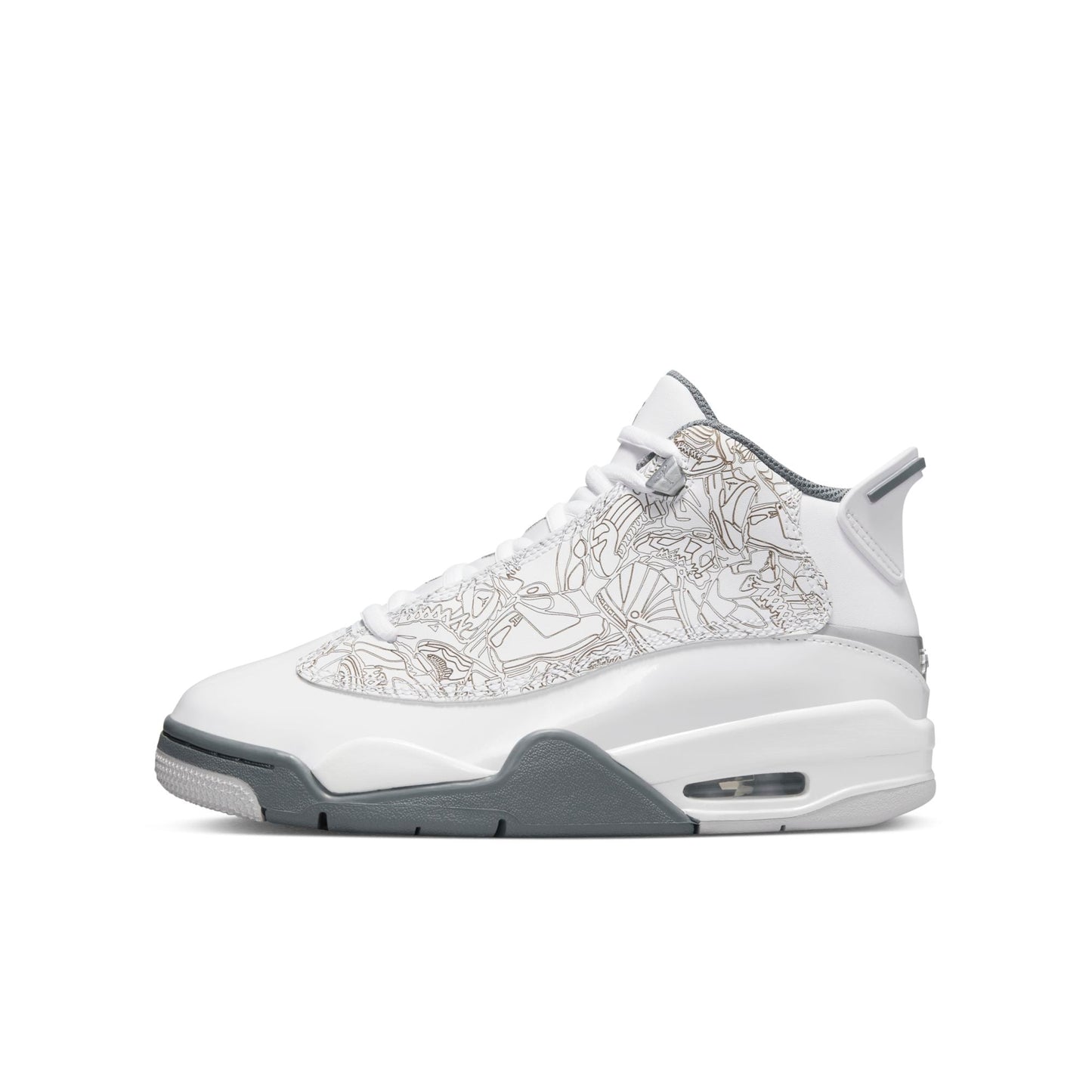 Air Jordan Grade School Dub Zero Gs 'White Cool Grey' Sneakers