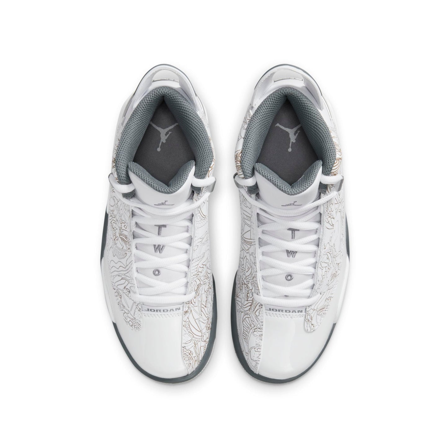 Air Jordan Grade School Dub Zero Gs 'White Cool Grey' Sneakers
