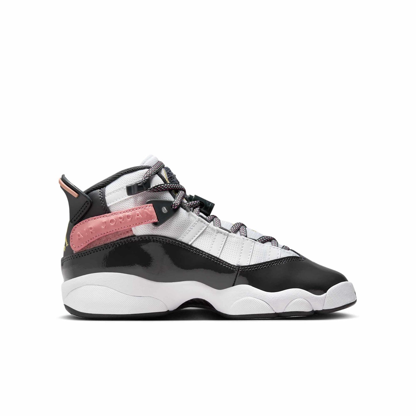 Grade School Air Jordan 6 Rings 'White Red Stardust Vapor Green Anthracite (Gs)'