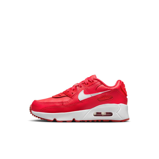 Nike Preschool Air Max 90 Leather Ps 'Track Red' Sneakers