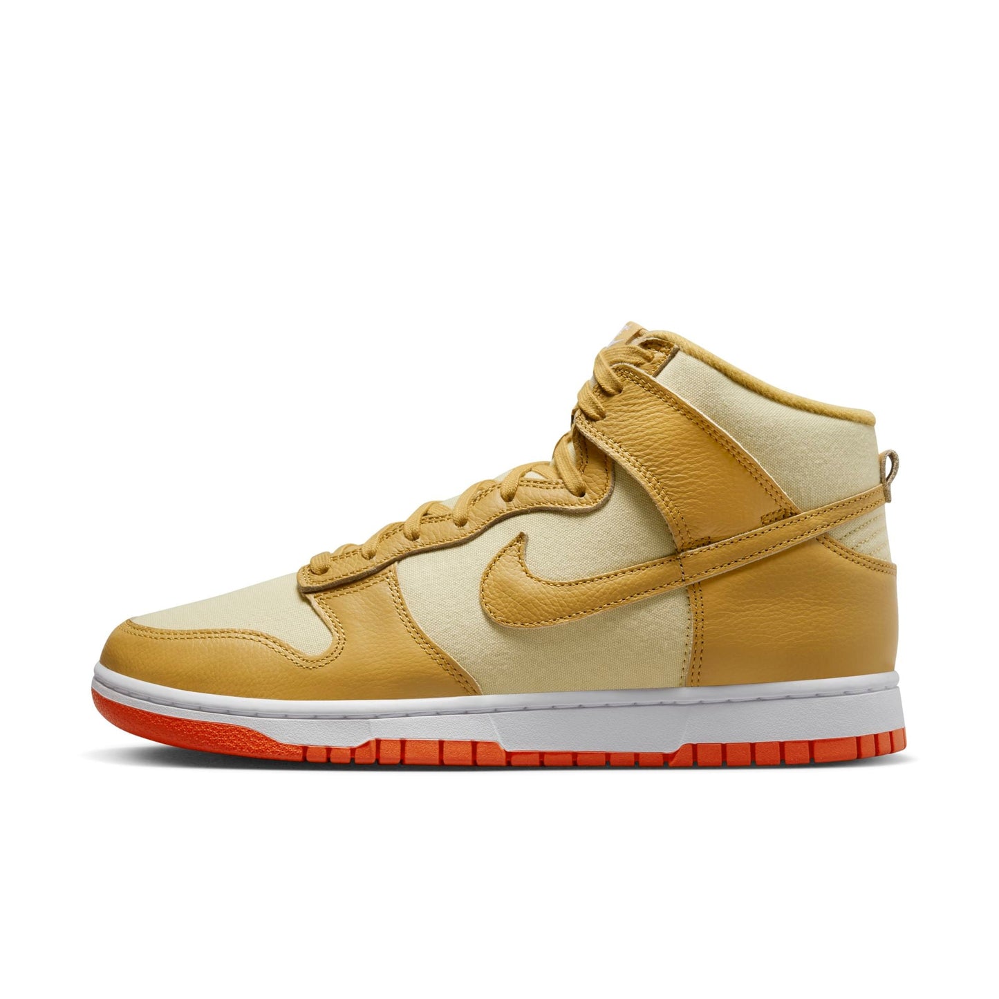 Nike Men's Dunk High 'Wheat Gold Safety Orange' Sneakers