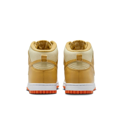 Nike Men's Dunk High 'Wheat Gold Safety Orange' Sneakers