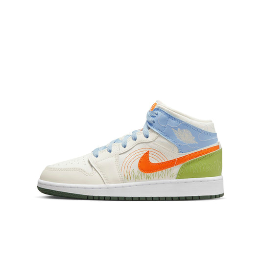 Air Jordan Grade School Retro 1 Mid Se 'Stitch Gs' Sneakers