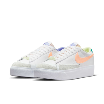 Nike Women's Blazer Low Platform 'Peach Cream Light Thistle' Sneakers