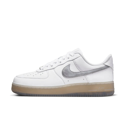 Nike Men's Air Force 1 Low '07 Prm 'White Metallic Silver' Sneakers