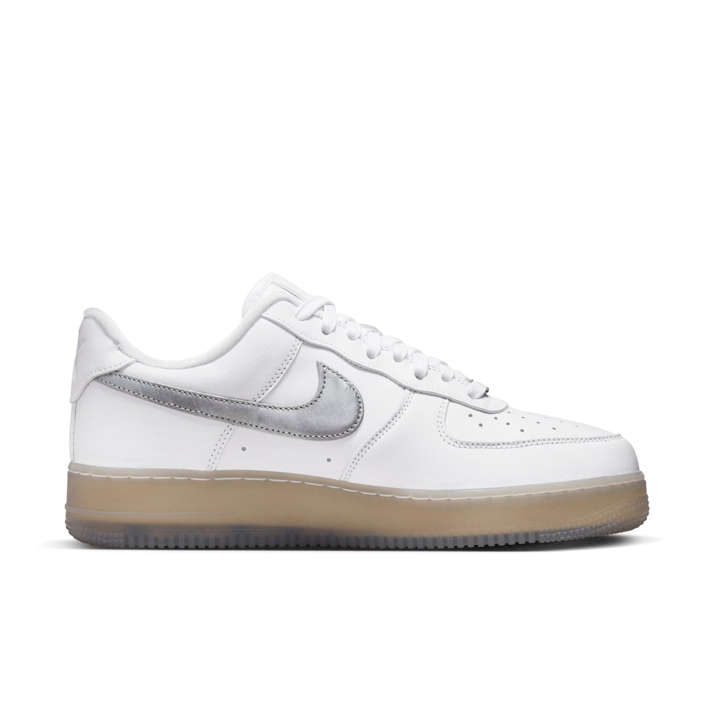 Nike Men's Air Force 1 Low '07 Prm 'White Metallic Silver' Sneakers