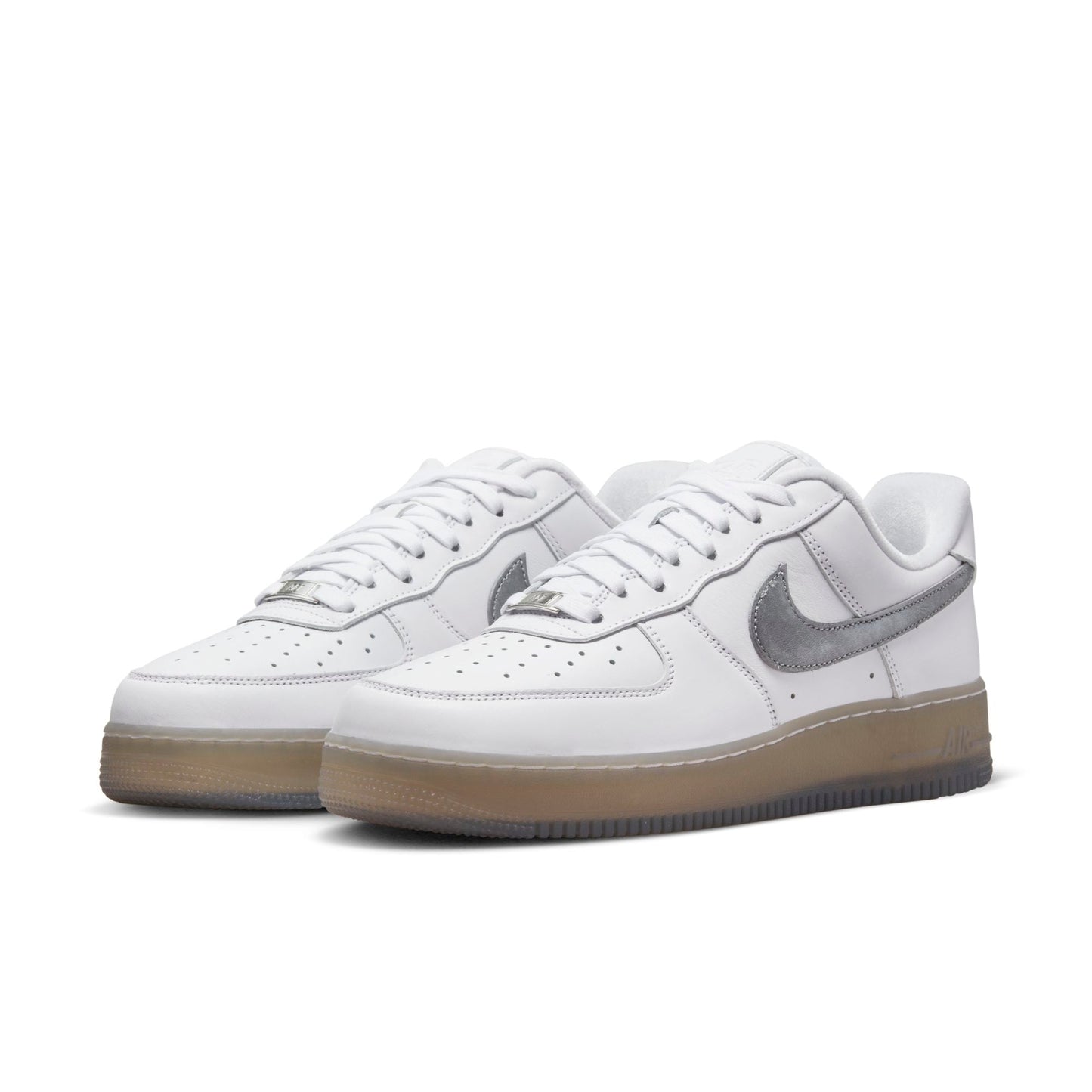 Nike Men's Air Force 1 Low '07 Prm 'White Metallic Silver' Sneakers